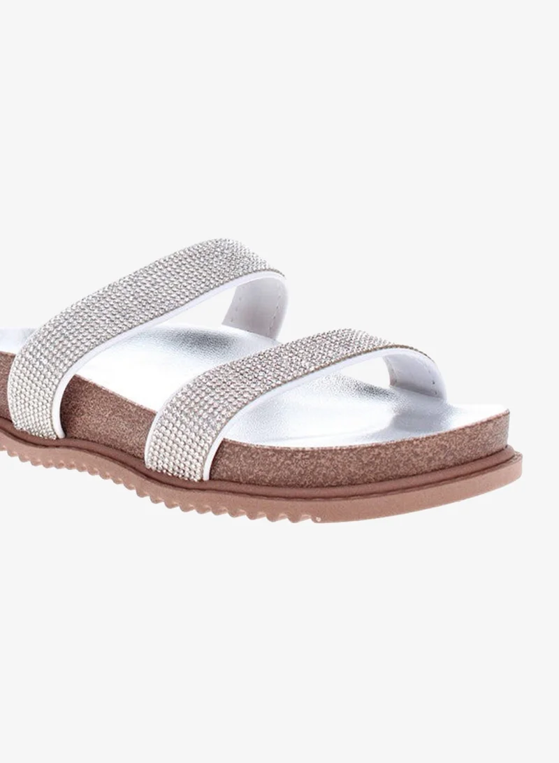 Beira Rio  Beira Rio Ladies Flat Sandals White | Made In Brazil for Women | Best Price UAE