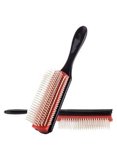 Hair Styling Brush - 9 Rows of Nylon Bristles - Hair Styling Brush for Detangling, Separating, Shaping, Smoothing and Define Curly Hair