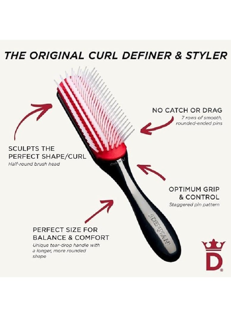 Generic - Hair Styling Brush - 9 Rows of Nylon Bristles - Hair Styling Brush for Detangling, Separating, Shaping, Smoothing and Define Curly Hair - Image 1