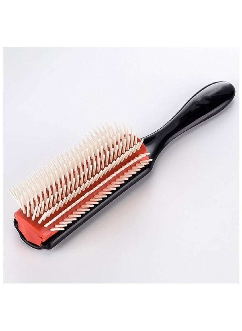 Generic - Hair Styling Brush - 9 Rows of Nylon Bristles - Hair Styling Brush for Detangling, Separating, Shaping, Smoothing and Define Curly Hair - Image 1