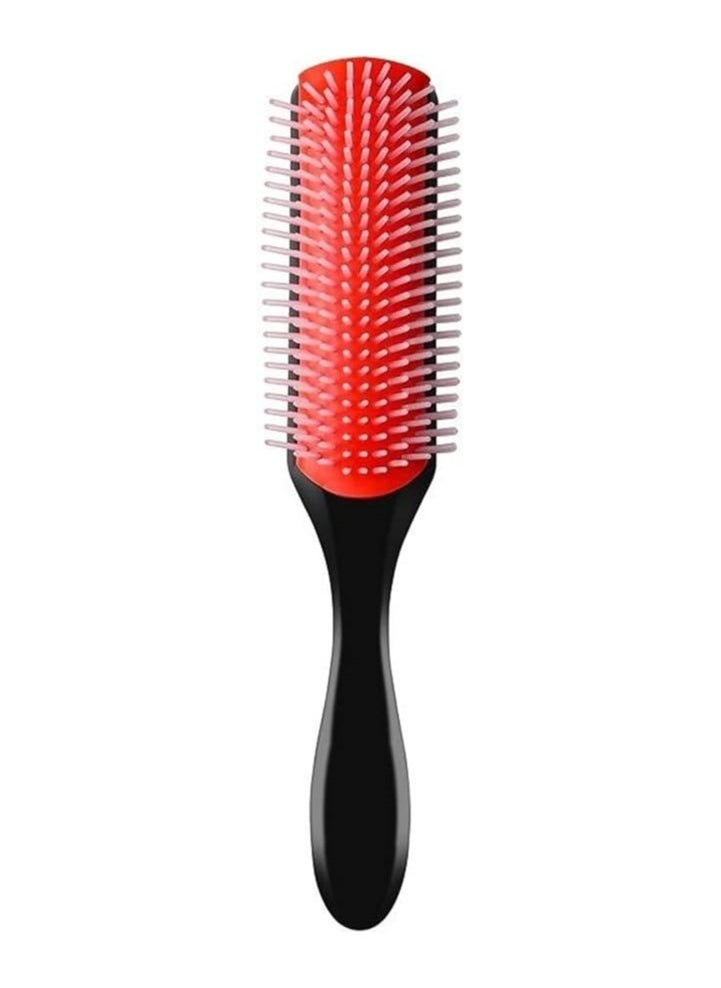 Generic - Hair Styling Brush - 9 Rows of Nylon Bristles - Hair Styling Brush for Detangling, Separating, Shaping, Smoothing and Define Curly Hair - Image 1