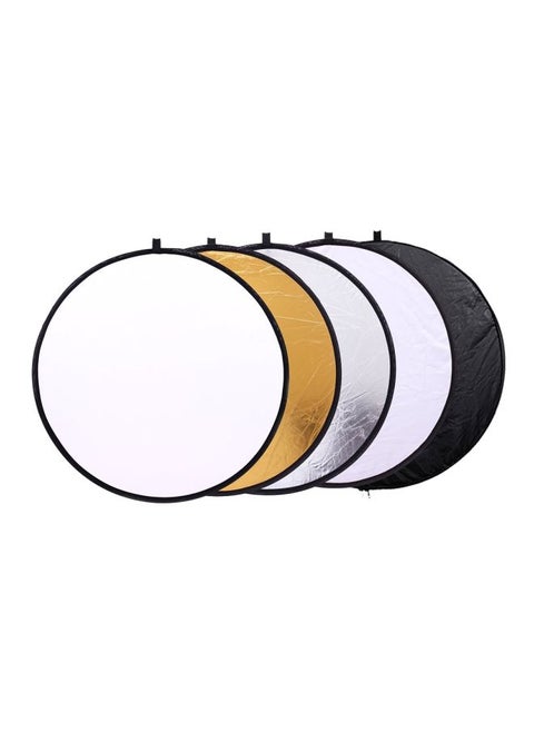 5-In-1 Multi Reflector With Bag 32inch Clear/Black/Gold