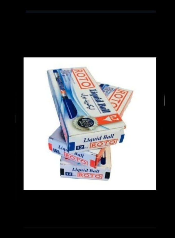 Roto Liquid Ballpoint Pen Set, 3 Boxes, 36 Pens // Blue - Black - Red - Image 2