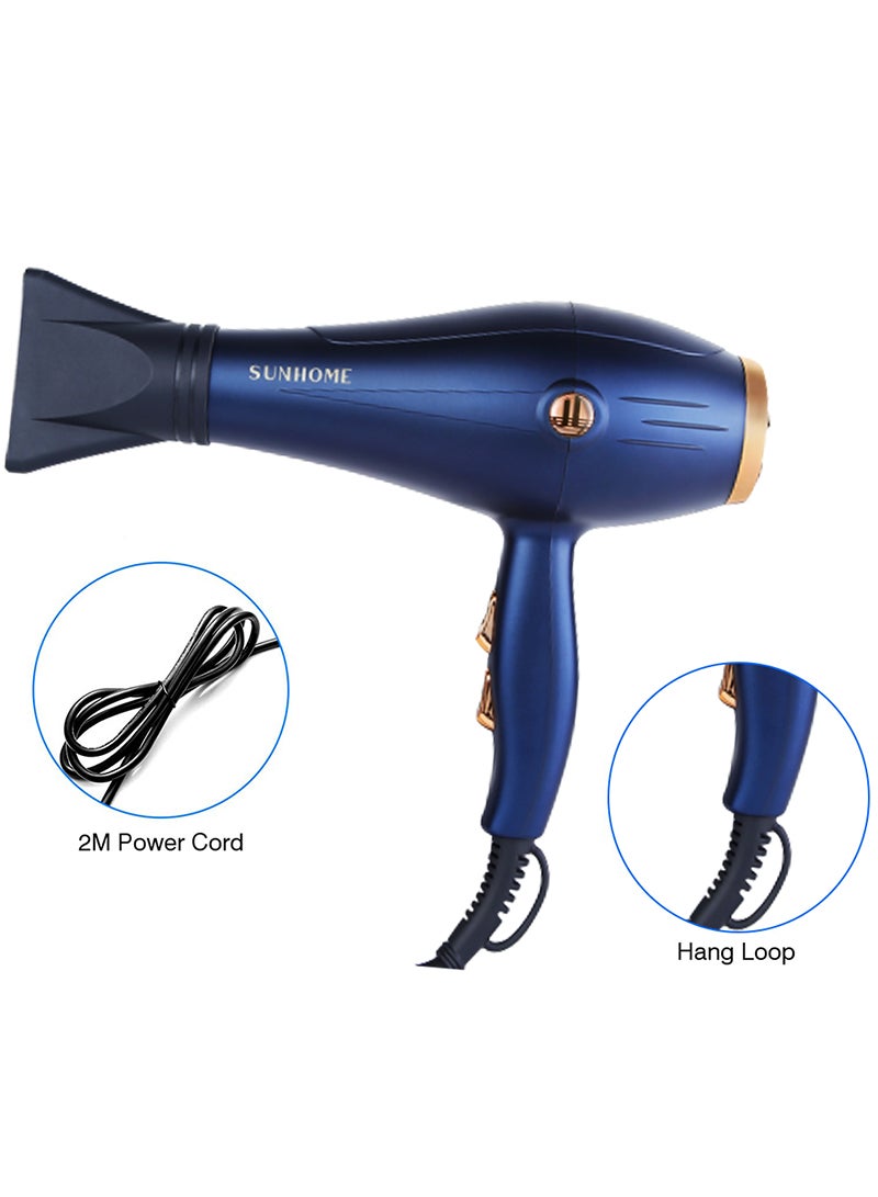Sunhome 5-Piece Professional Hair Dryer Set ,1800W Blue - Image 5