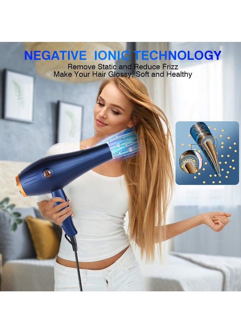 Sunhome 5-Piece Professional Hair Dryer Set ,1800W Blue - Image 2