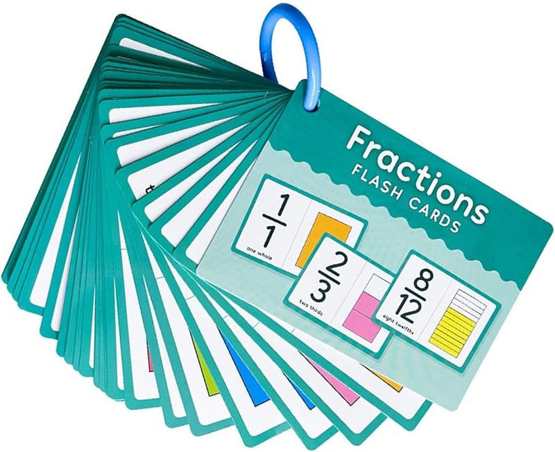 بطاقات تعليمية للكسور - مجموعة بطاقات تعليم الرياضيات للفصول الدراسية والتعليم المنزلي - وسيلة تعليمية مرئية - Image 5