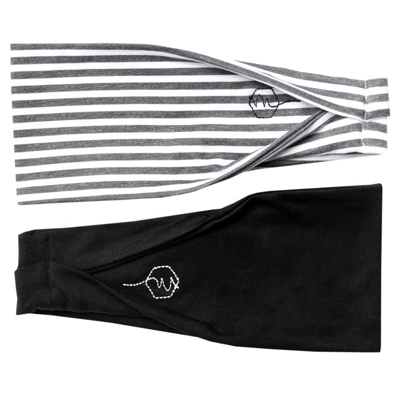 Maven Thread Urban 2Pack, Women's Workout Headbands, 4" Thick Non Slip Sweatbands for Exercise, Gym hairband Athletic Workouts and Yoga - Image 1