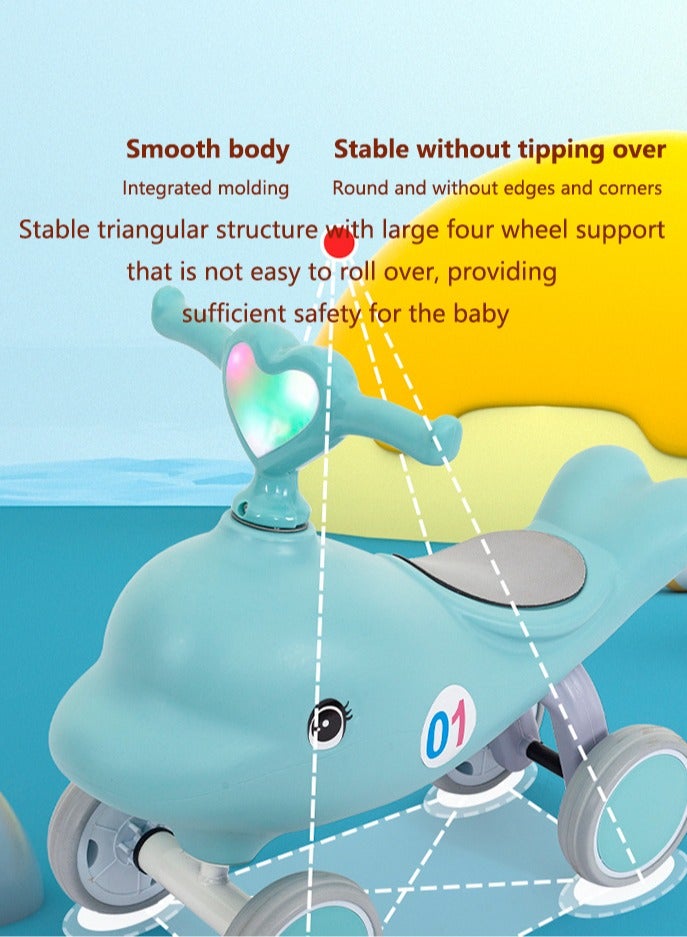 Arabest سيارة متأرجحة، سيارة هزازة للركوب عليها للأولاد والبنات، بدون بطاريات أو تروس أو دواسات، تدور وتدور وتتحرك بحركة هزازة للتوجيه، للأطفال الصغار والأطفال من سن 3 سنوات فما فوق - Image 2