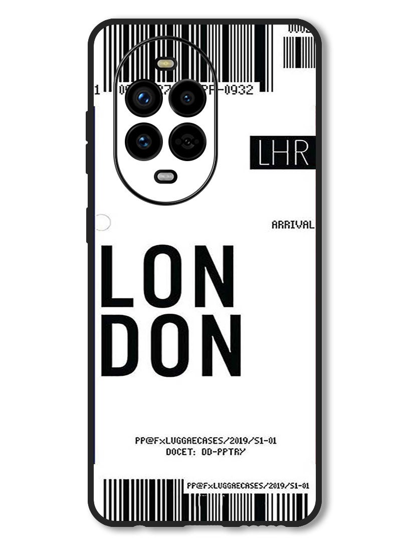 Theodor Case Compatible with Huawei Nova 13 Pro Protection Shockproof Bumper Cover London boarding pass - Image 1