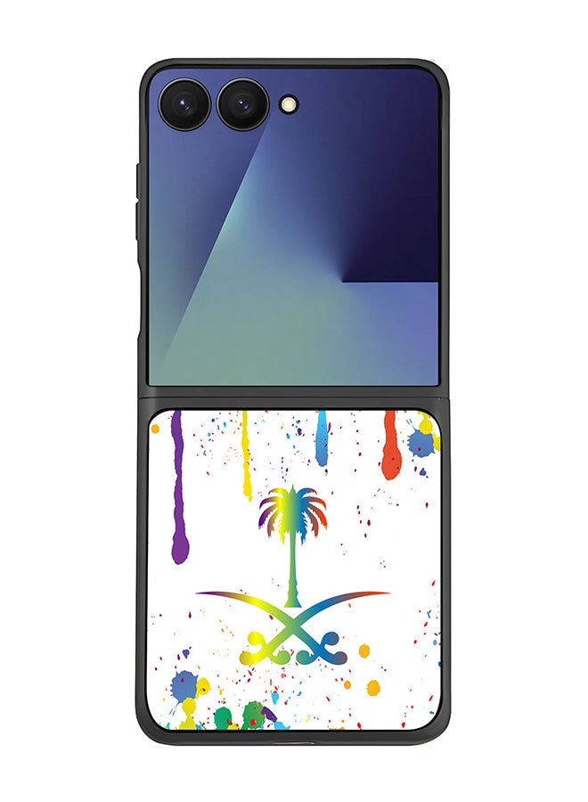 Stylizedd For Samsung Galaxy Z Flip7 Case,Slim fit Camera Protection, Shockproof Thin Phone cover  - Colorful Saudi