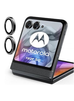 General 2 sets of Motorola Razr 50 Ultra camera lens protectors, scratch resistant, 9H ultra-thin tempered glass with aluminum edges, monometal lens caps  - Image 1