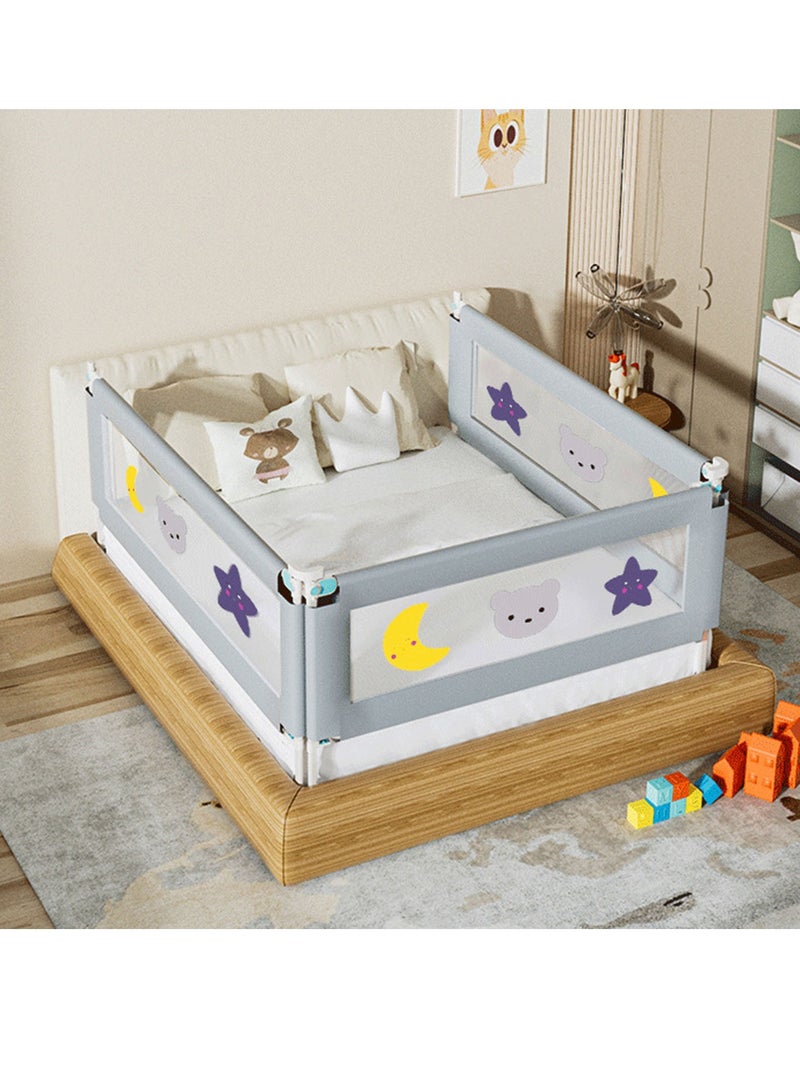 Arabest 1.8m Bed Rail for Toddlers - Double Side Lift and Adjustable Height Bed Rails for Queen Bed, Safe & Nature Fiber Material Washable, Fits for Full-Size Bed Rail for Baby  - Image 2