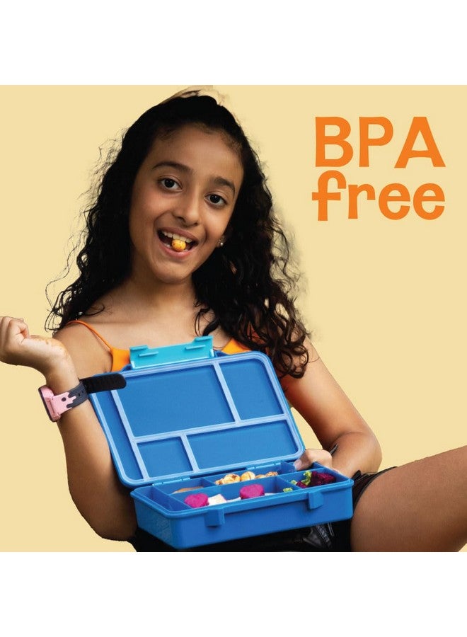 Basil Binge Bento Lunch Box - 1330 ml | 5-Compartment Leak-Proof Bento Box for Kids | BPA-Free Tiffin for School | Pink - Image 2