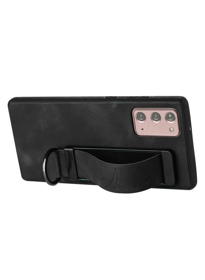 اس-توب جراب لهاتف Samsung Galaxy Note20 Ultra مزود بسوار معصم وغطاء خلفي من الجلد - Image 3