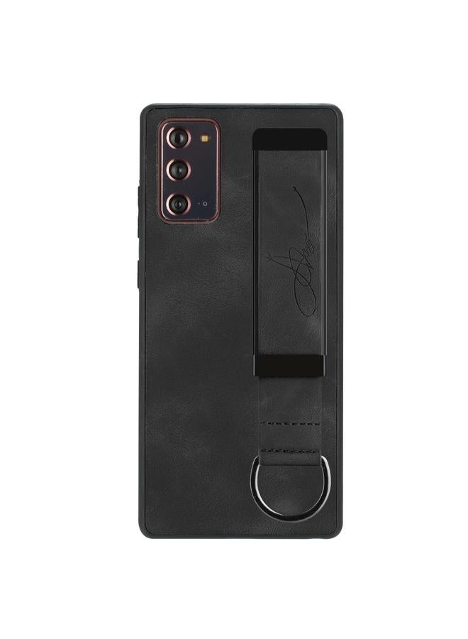 اس-توب جراب لهاتف Samsung Galaxy Note20 Ultra مزود بسوار معصم وغطاء خلفي من الجلد - Image 2