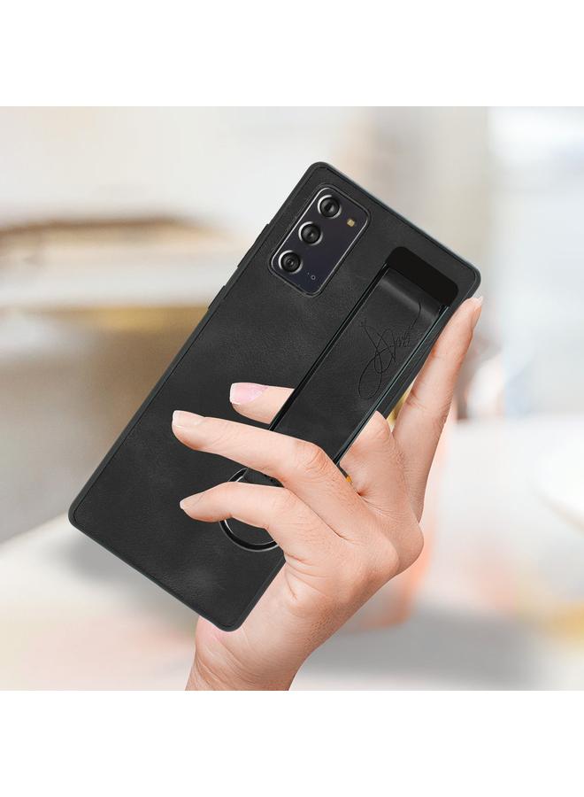 اس-توب جراب لهاتف Samsung Galaxy Note20 Ultra مزود بسوار معصم وغطاء خلفي من الجلد - Image 5