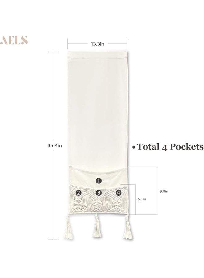 Antikiano Macrame Boho Bedside Storage Organizer - Image 3