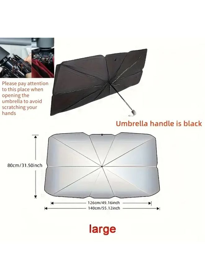 Large Foldable Car Windshield Sunshade Retractable Parasol for Sun Insulation - Image 2