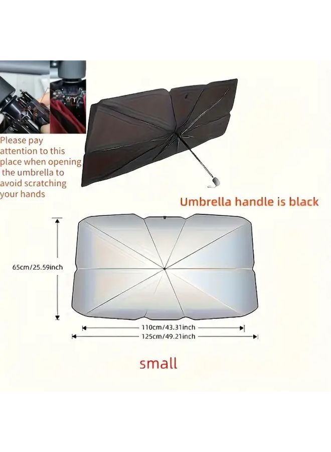 Large Foldable Car Windshield Sunshade Retractable Parasol for Sun Insulation - Image 4