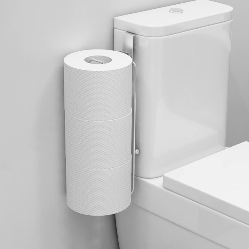 INDIDECOR INDIDECOR 31158 Toilet Paper Holder for 3 Roll Tissue, Over The Tank Toilet Paper Holder, Stainless Steel Rustproof Toilet Paper Storage Wall Mount, for Rv, Bathroom Storage, 1 Pack - Chrome - Image 1