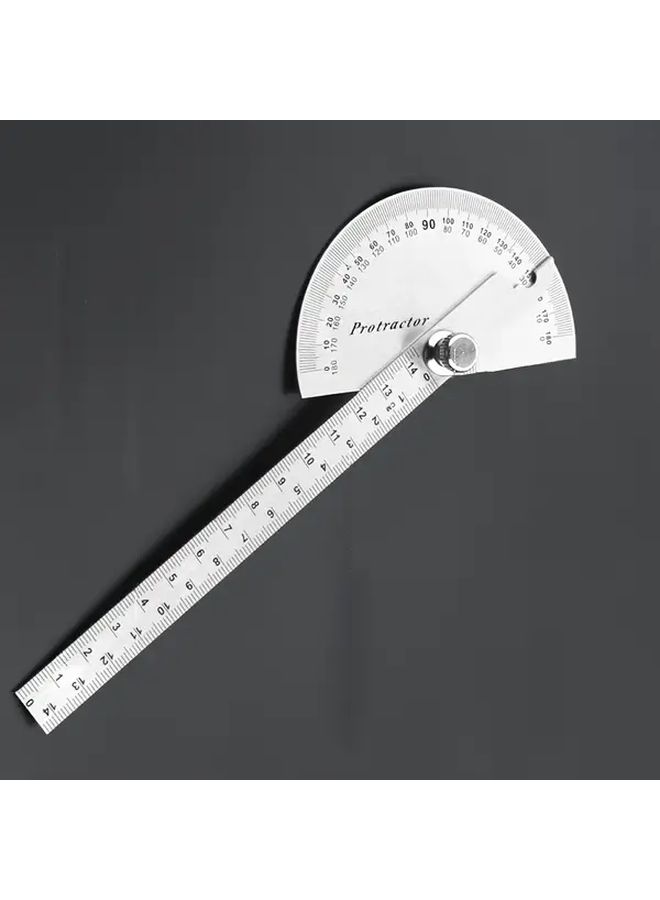 5 51 Inch 304 Stainless Steel Protractor 180 Degree Rotating Angle Measuring Ruler - Image 3