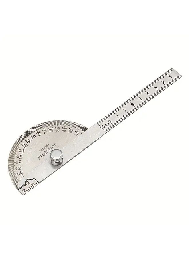 5 51 Inch 304 Stainless Steel Protractor 180 Degree Rotating Angle Measuring Ruler - Image 5