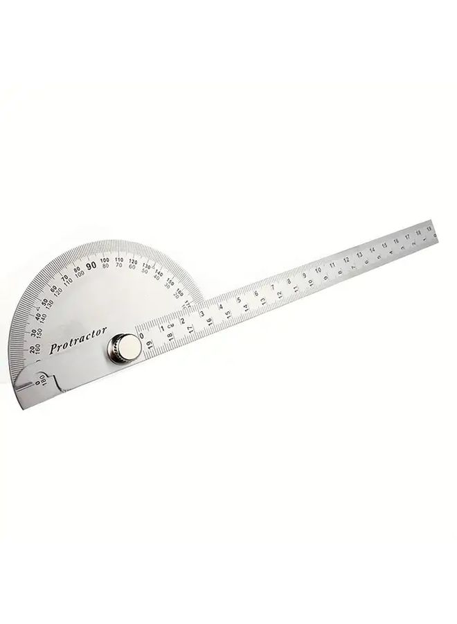 5 51 Inch 304 Stainless Steel Protractor 180 Degree Rotating Angle Measuring Ruler - Image 4