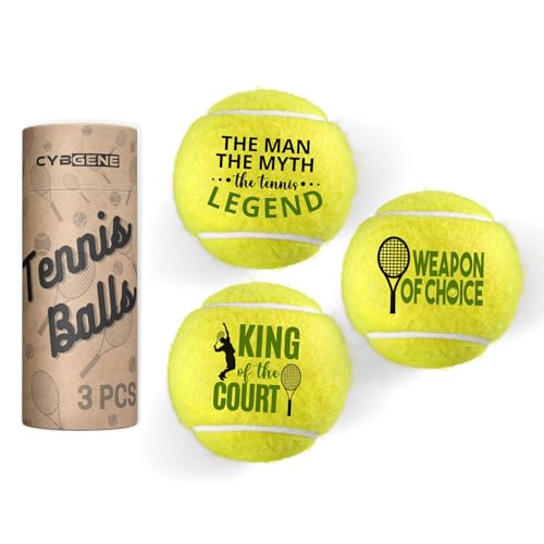 CybGene Tennis Gifts, Set of 3 Unique Tennis Balls with Gift Package, Perfect for Tennis Teammate, Partners - Men - Image 1