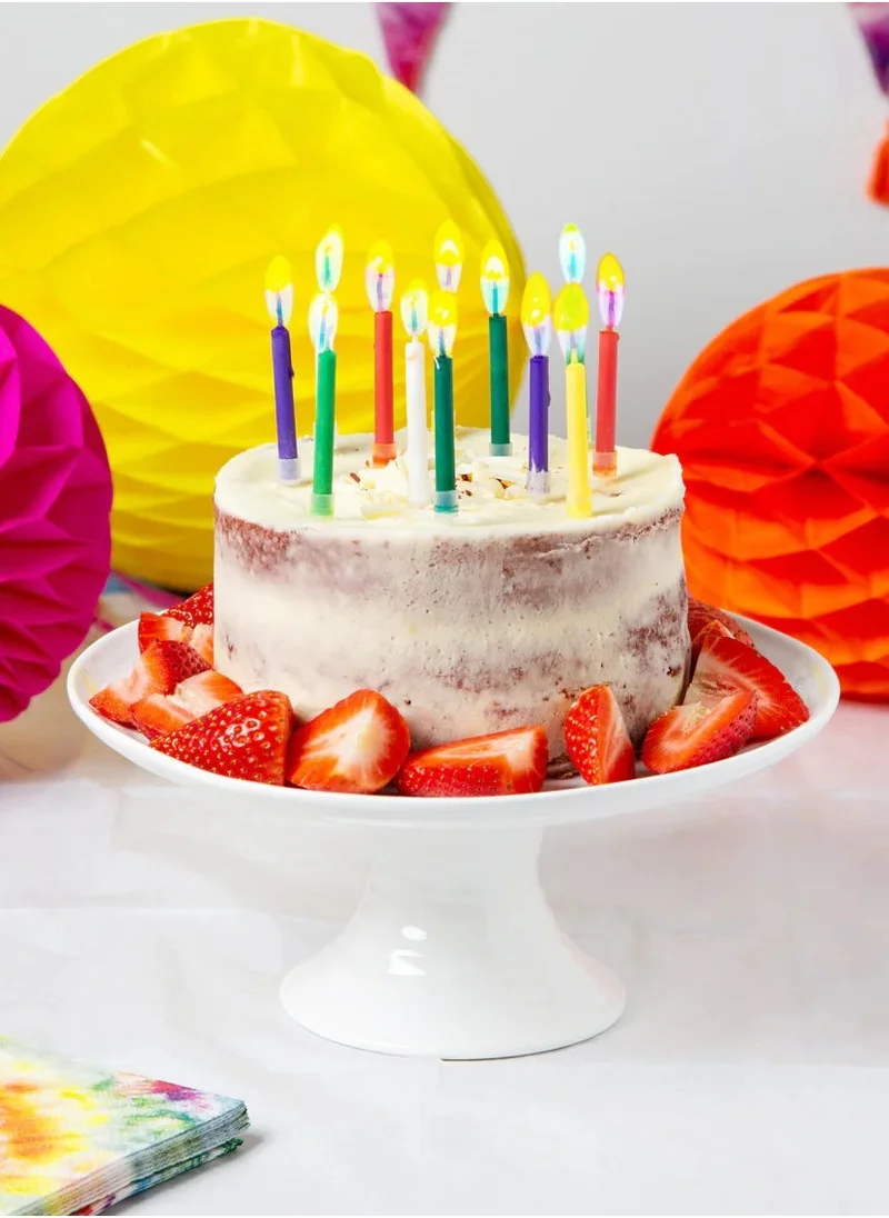 توكينج تيبلز Birthday Candles With Coloured Flames - 12 Pack