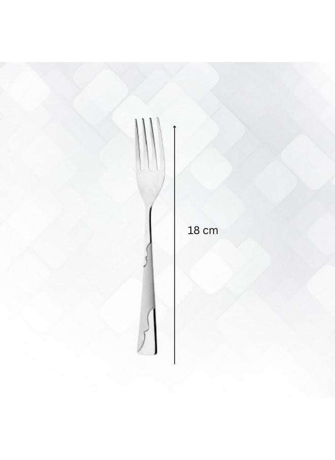 FNS Montavo by fns Creta Stainless Steel Dinner Fork 6 pc Set for Dining Table, Home and Kitchen  - Image 1