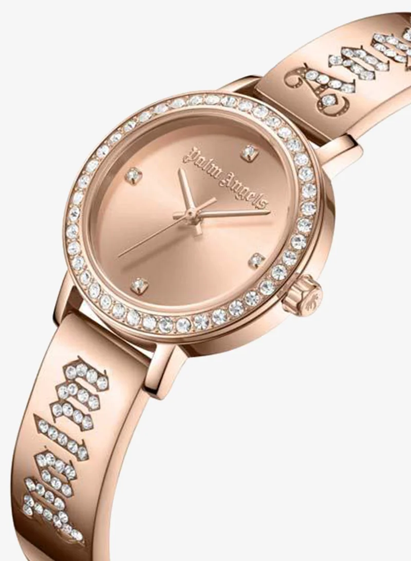 Palm Angels Mira Rose Gold Dial Rose Gold Stainless Steel Bracelet Analog Watch for Women, 28mm
