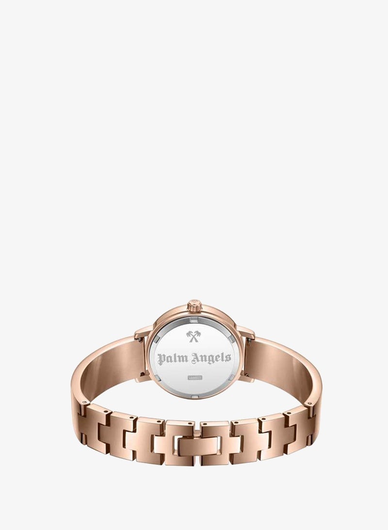 Palm Angels Mira Rose Gold Dial Rose Gold Stainless Steel Bracelet Analog Watch for Women, 28mm - Image 3