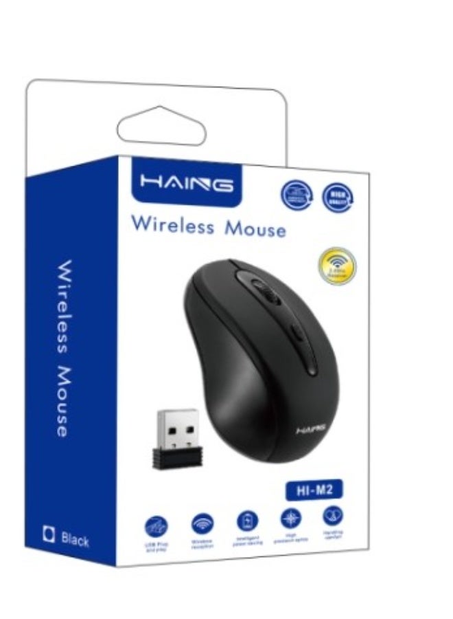 Haing فأرة كمبيوتر لاسلكية USB بصرية 2.4G - Image 1