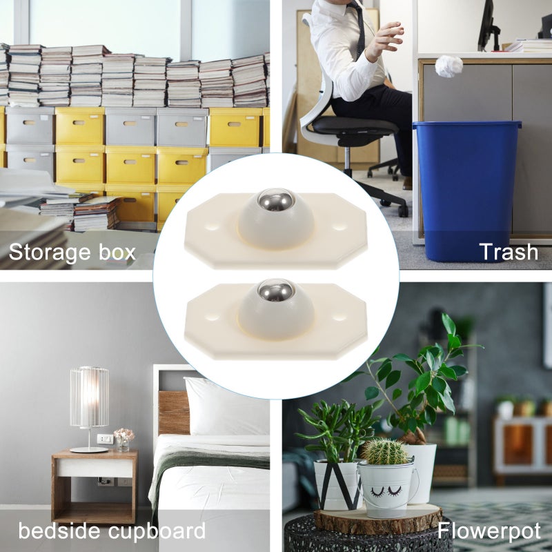 16pcs Self Adhesive Casters Wheels Mini Wheels Roller for Storage Bins Box Case - Image 5