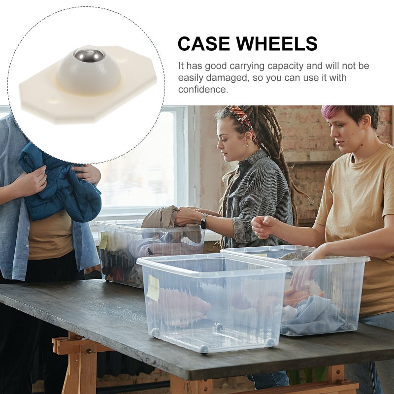 16pcs Self Adhesive Casters Wheels Mini Wheels Roller for Storage Bins Box Case - Image 3