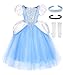 Axaxa Cinderella Costume for Girls Cinderella Dress Halloween Birthday Party Outfits - Image 3