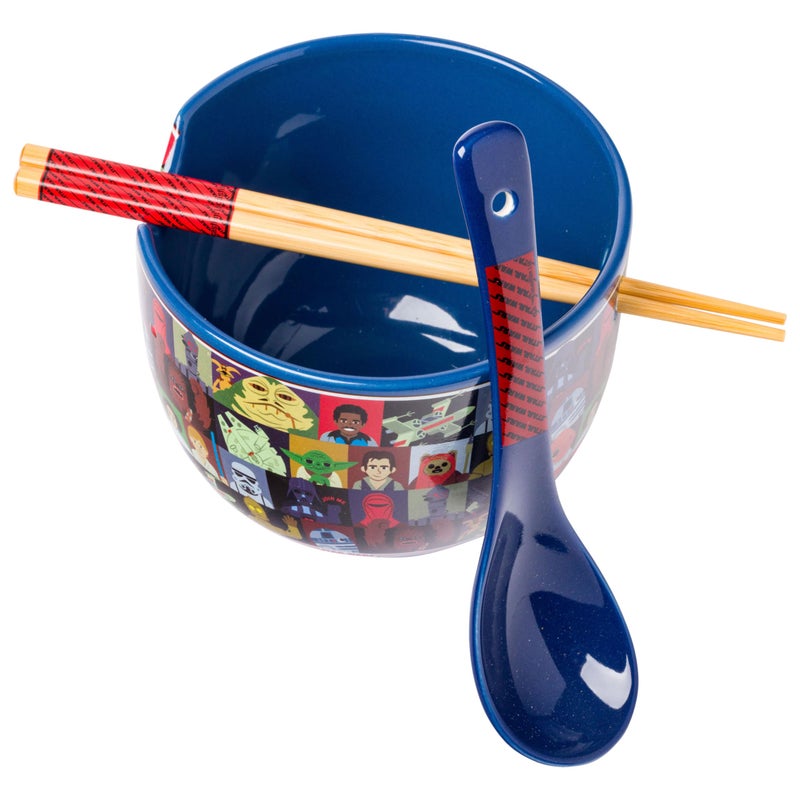 Silver Buffalo Silver Buffalo Star Wars Characters Ceramic Ramen Noodle Rice Bowl with Chopsticks and Spoon  Microwave Safe  20 Ounces  - Image 3