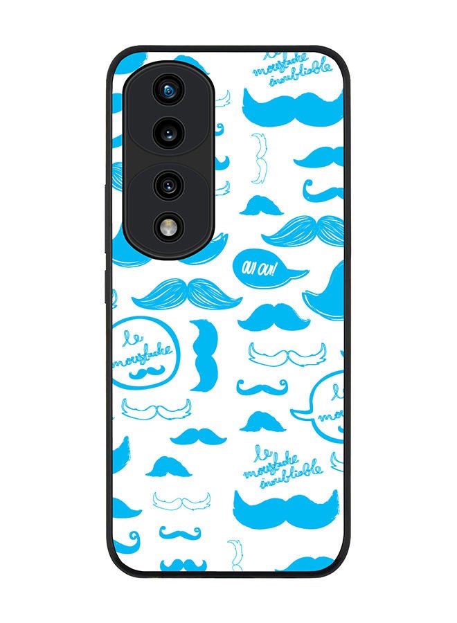 Stylizedd Rugged Black edge case for Honor 70 Pro Slim fit Soft Case Flexible Rubber Edges Anti Drop TPU Gel Thin Cover - Le Moustache  - Image 1