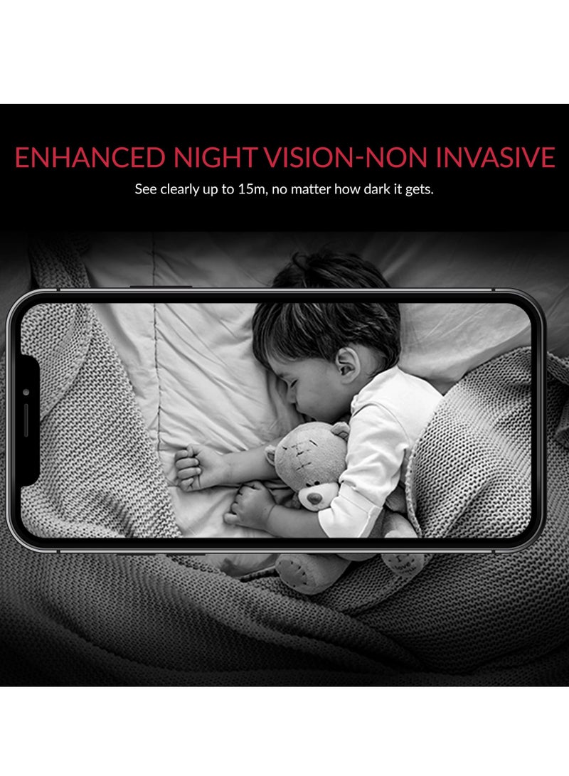 Generic 2K Indoor Security Camera, 2.4GHz WiFi, Smart Detection for People, Vehicles, and Pets, Mobile App for Baby and Dog Monitoring, Works with Alexa and Google Assistant.  - Image 4
