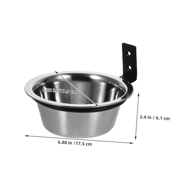 2Pcs Wall Mounted Raised Dog Bowls 6 Inch Elevated Pet Feeder For Small Dogs - Image 3