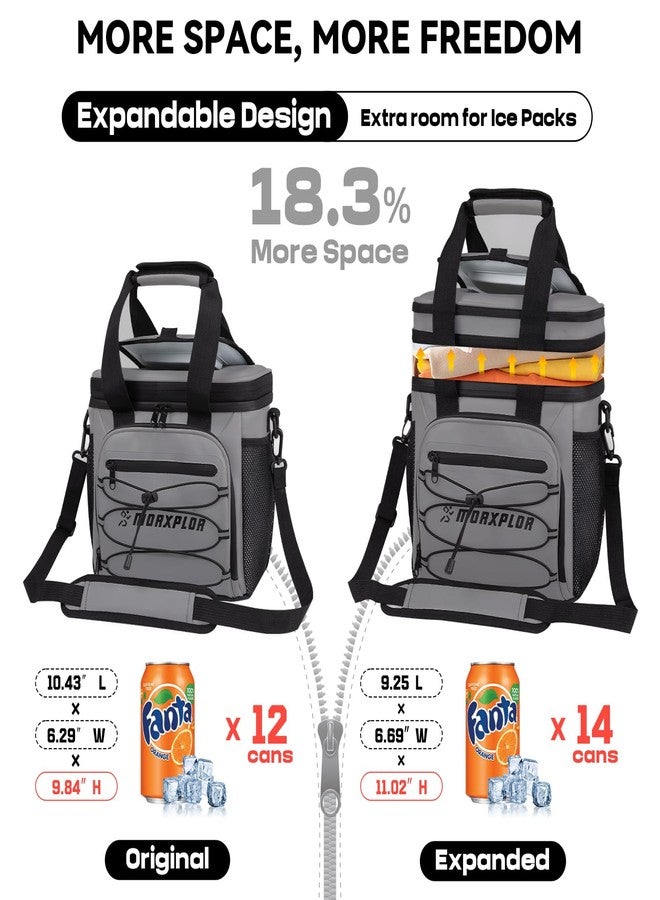 MORXPLOR Golf Cart Cooler with Magnetic Lid,12-Can Insulated Soft Cooler Bag with 3 Ice Packs,and Multi-Pockets for Accessories,Fits on Golf Push Cart with Adjustable Shoulder Strap - Image 4