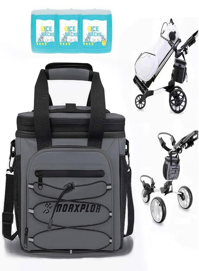MORXPLOR Golf Cart Cooler with Magnetic Lid,12-Can Insulated Soft Cooler Bag with 3 Ice Packs,and Multi-Pockets for Accessories,Fits on Golf Push Cart with Adjustable Shoulder Strap - Image 1