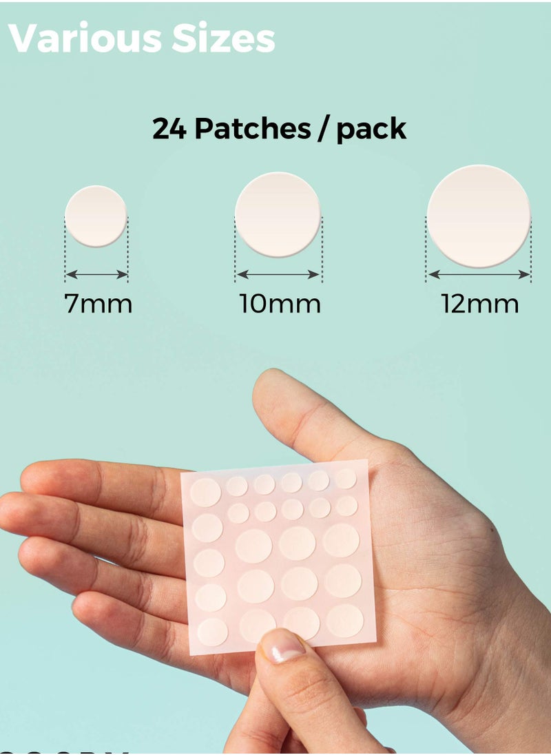 KHAJUL 24-Piece Acne Pimple Patch Absorbing Hydrocolloid Spot Treatment Fast Healing, Blemish Cover, Three Sizes  - Image 2