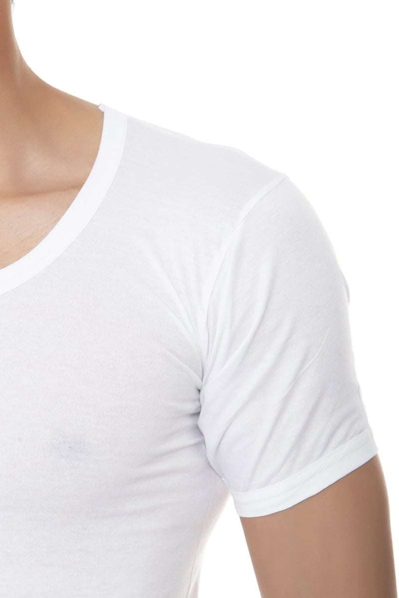 VIP Bonus Men's Half Sleeves Cotton Regular Fit Vest (Pack Of 4) (85, White Pack Of 2) - Image 3