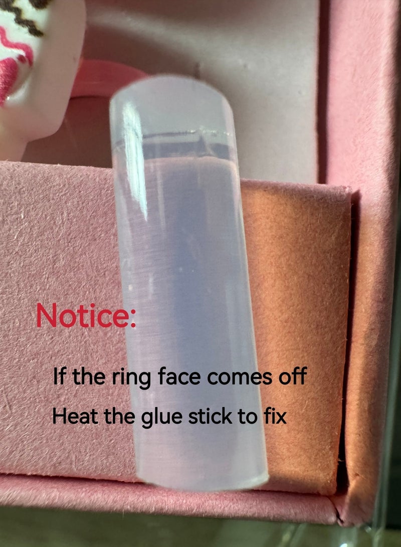 50 قطعة من المجوهرات خواتم للفتيات الصغيرات في مربع ، قابل للتعديل ، لعبة للبنات التظاهر واللباس خواتم ، الأشكال والألوان العشوائية ، هدايا عيد ميلاد حلوى لطيف تصميم كريستال ميكس - Image 4