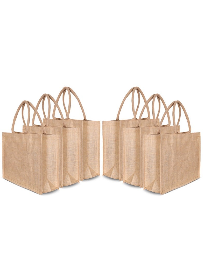 Green Bag (Pack of 10) Natural Jute Bag (42x33x15)