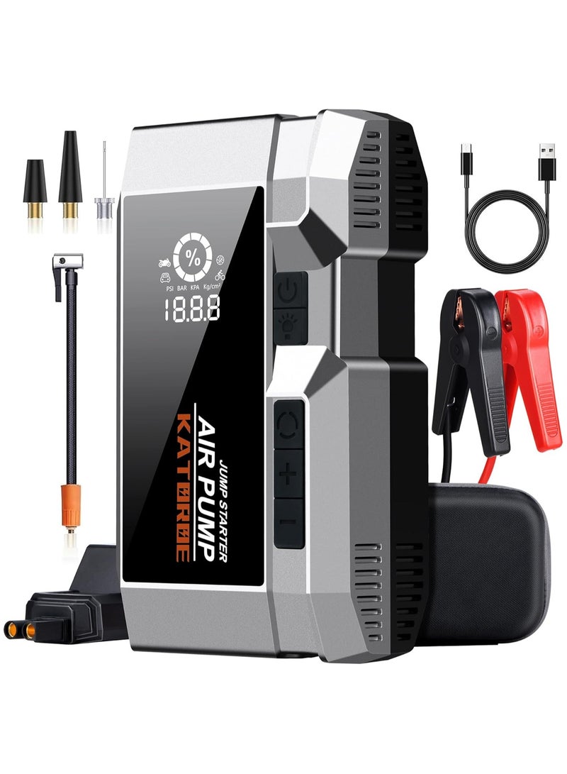 Generic Ultimate Car Jump Starter with Air Compressor – 4000A Peak Power for Fast and Reliable Starts, 160 PSI Air Compressor, Quick Charge 3.0, Large Display, and Multi-Mode Flashlight for Enhanced Safety  - Image 1