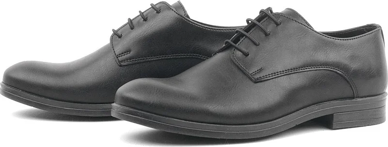راكربلاس Black Matte Lace-up Oxford Kids Shoes