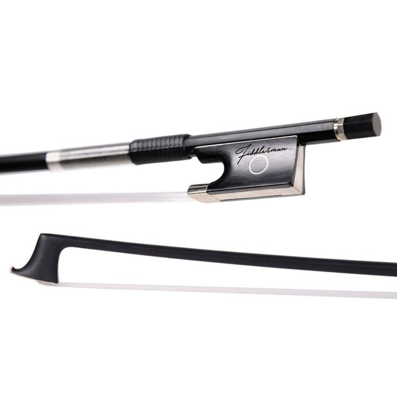 Fiddlerman Forever Vegan Black Carbon Fiber Violin Bow with Long-Lasting Zarelon Synthetic Hair - Image 1