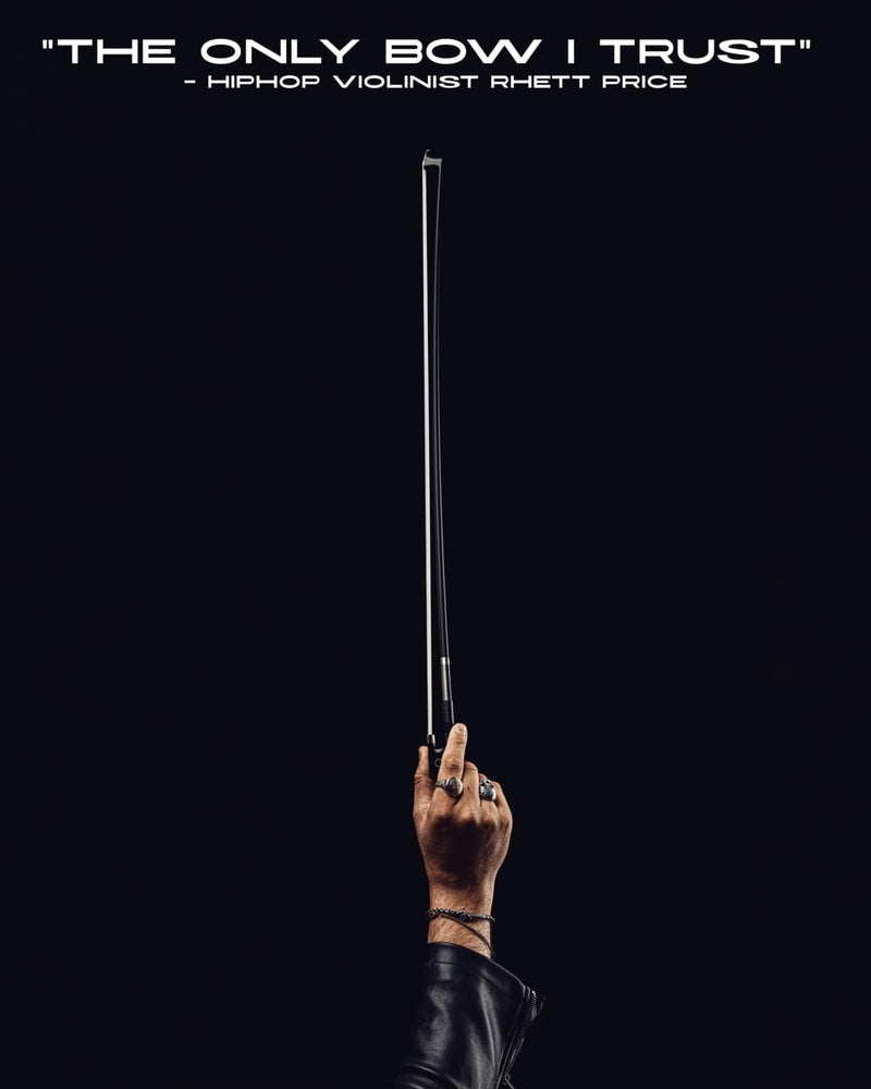 Fiddlerman Forever Vegan Black Carbon Fiber Violin Bow with Long-Lasting Zarelon Synthetic Hair - Image 2
